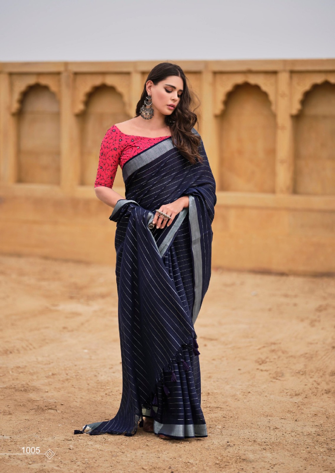 Kashvi Creation Abhilasha Vol 3 Linen Silk Wholesale Sarees Catalog - Image 6