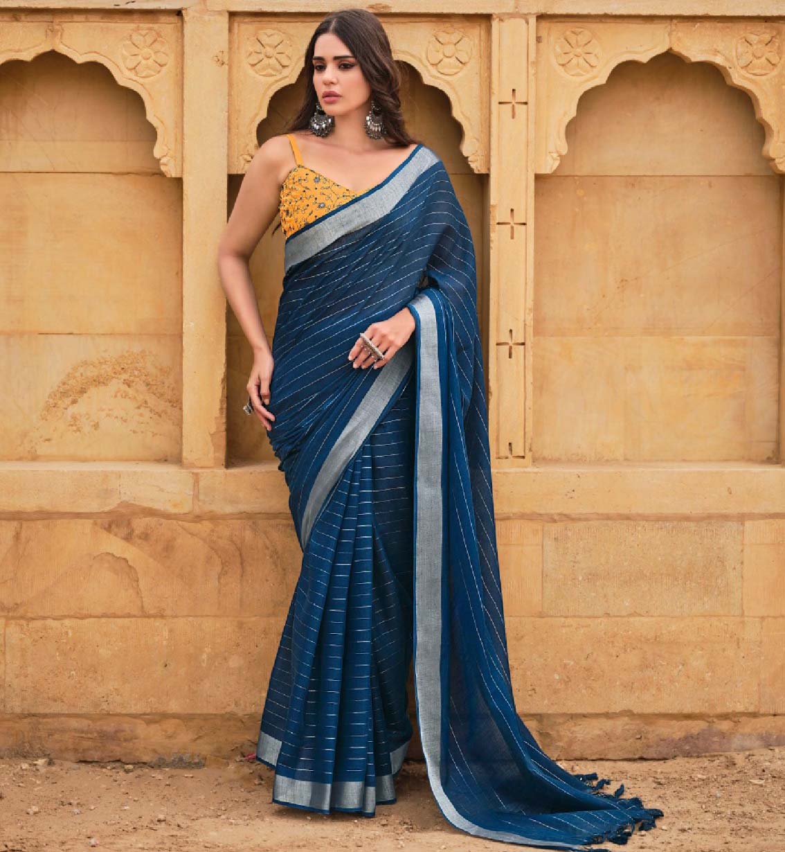 Kashvi Creation Abhilasha Vol 3 Linen Silk Wholesale Sarees Catalog