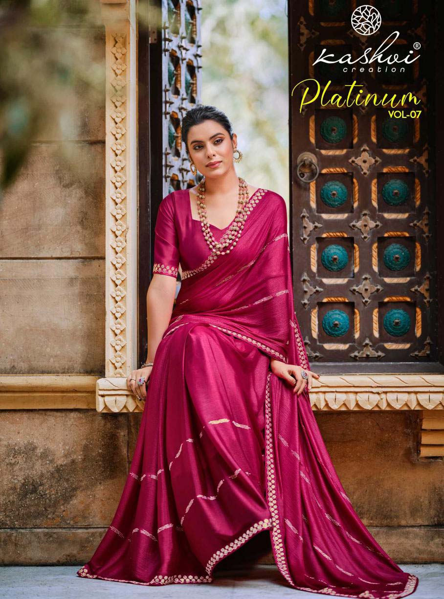 Kashvi Creation Platinum-Vol 7 Pn Soft Silk Wholesale Fancy Sarees Collection