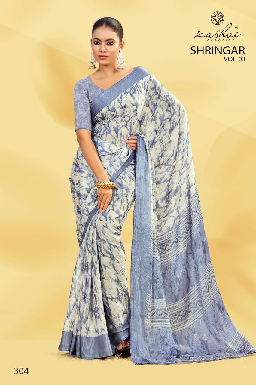 Kashvi Creation Shringar Vol. 3 Brasso Wholesale Fancy Sarees Catalog - Image 2