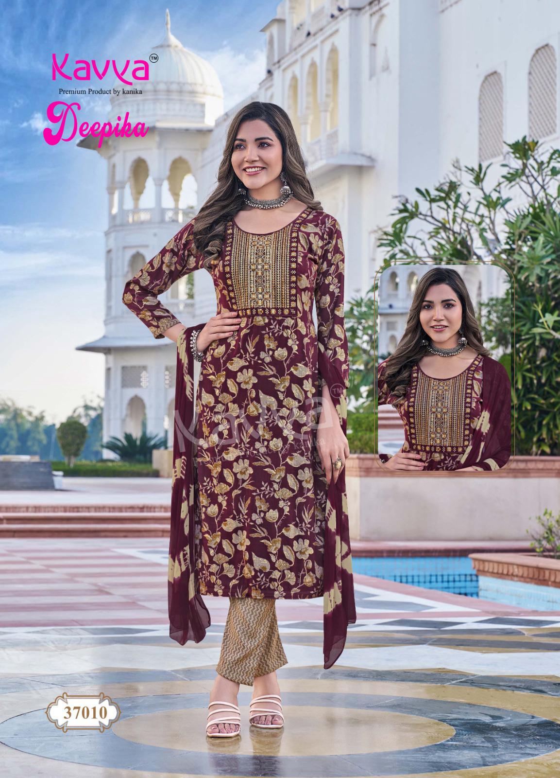 Kavya Deepika Vol 37 Straight Wholesale Kurti Bottom With Dupatta Collection - Image 2
