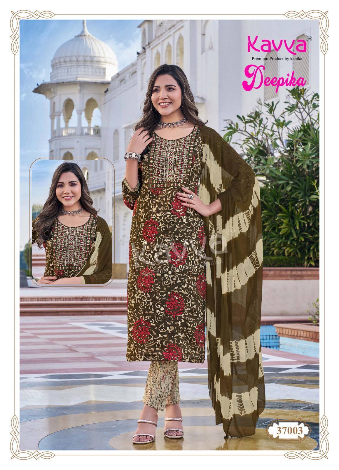 Kavya Deepika Vol 37 Straight Wholesale Kurti Bottom With Dupatta Collection - Image 11