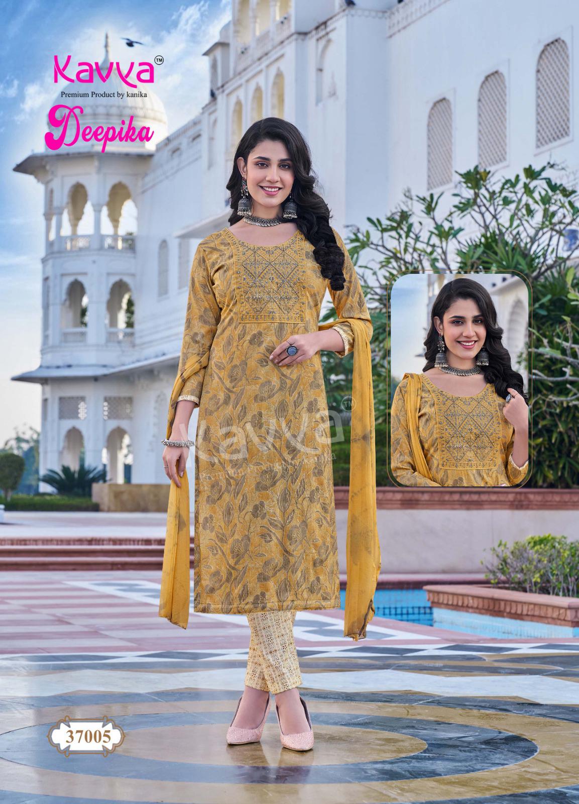 Kavya Deepika Vol 37 Straight Wholesale Kurti Bottom With Dupatta Collection - Image 5