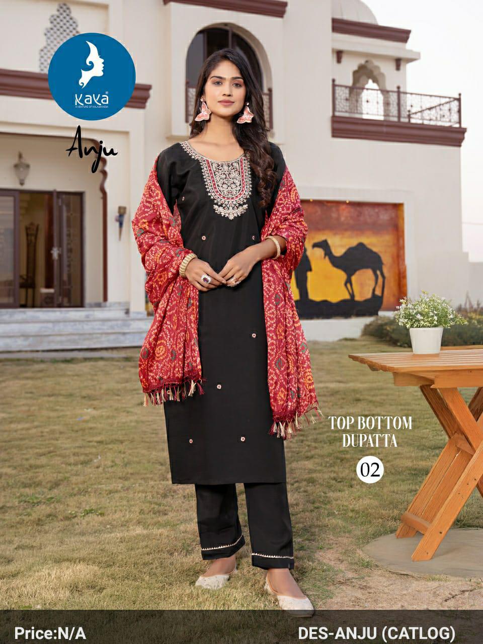 Kaya Anju Roman Silk Wholesale Readymade Salwar Suit Catalog - Image 5