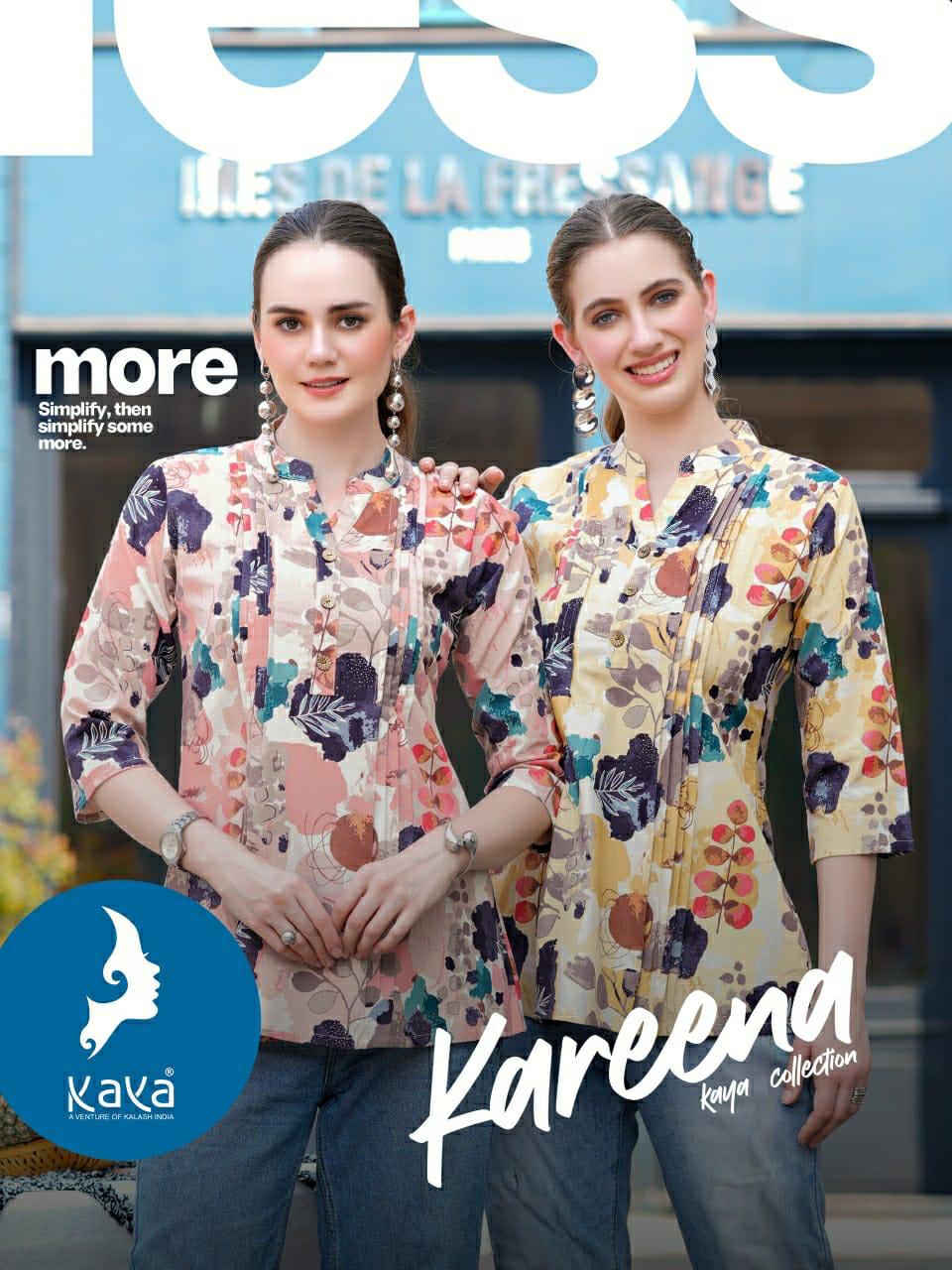 Kaya Kareena Cotton Flex Printed Short Top Wholesale Catalog