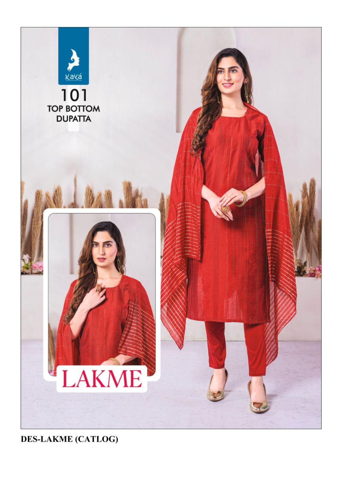 Kaya Lakme Long Slub Wholesale Kurti Bottom With Dupatta Collection - Image 2