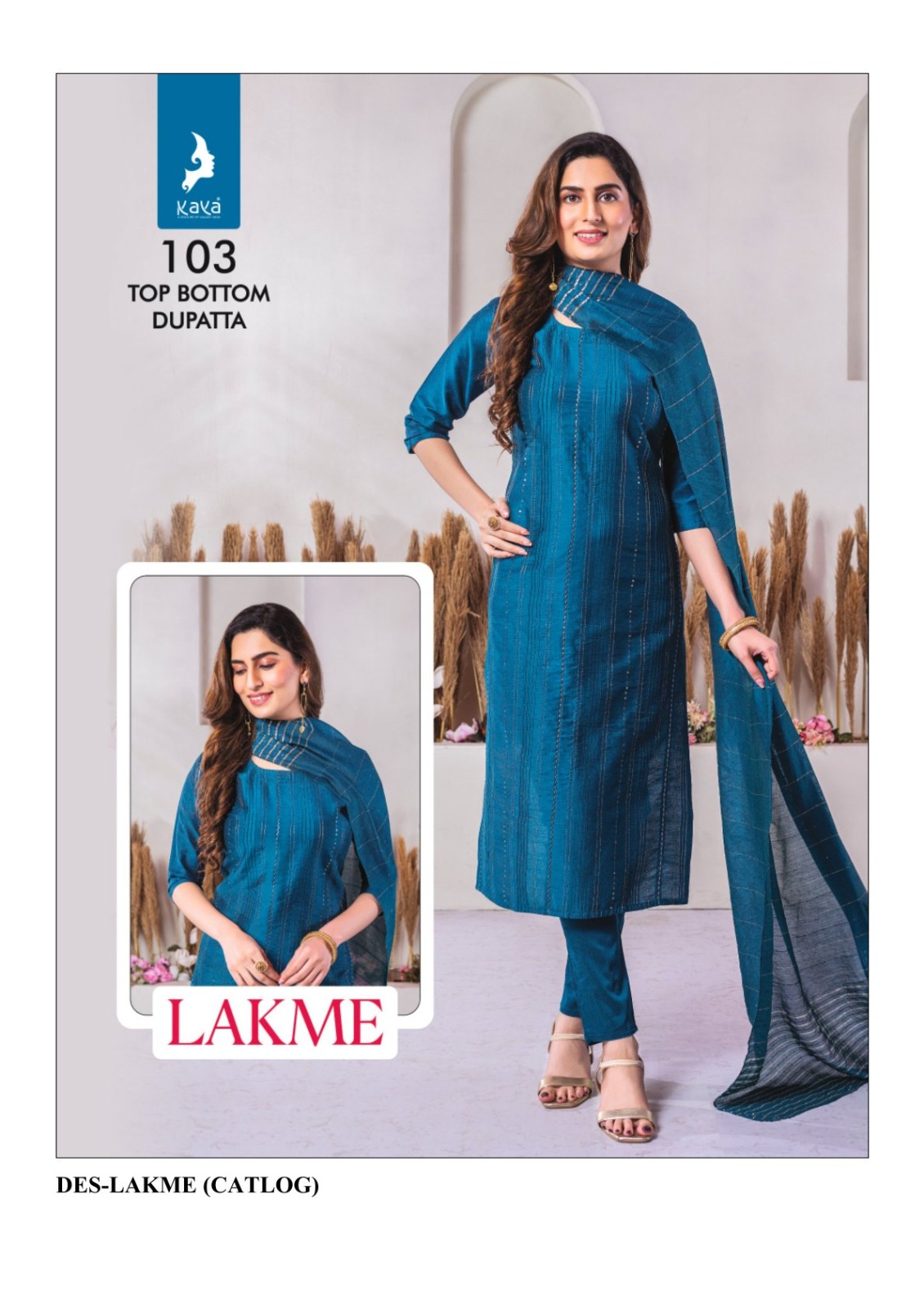 Kaya Lakme Long Slub Wholesale Kurti Bottom With Dupatta Collection - Image 4