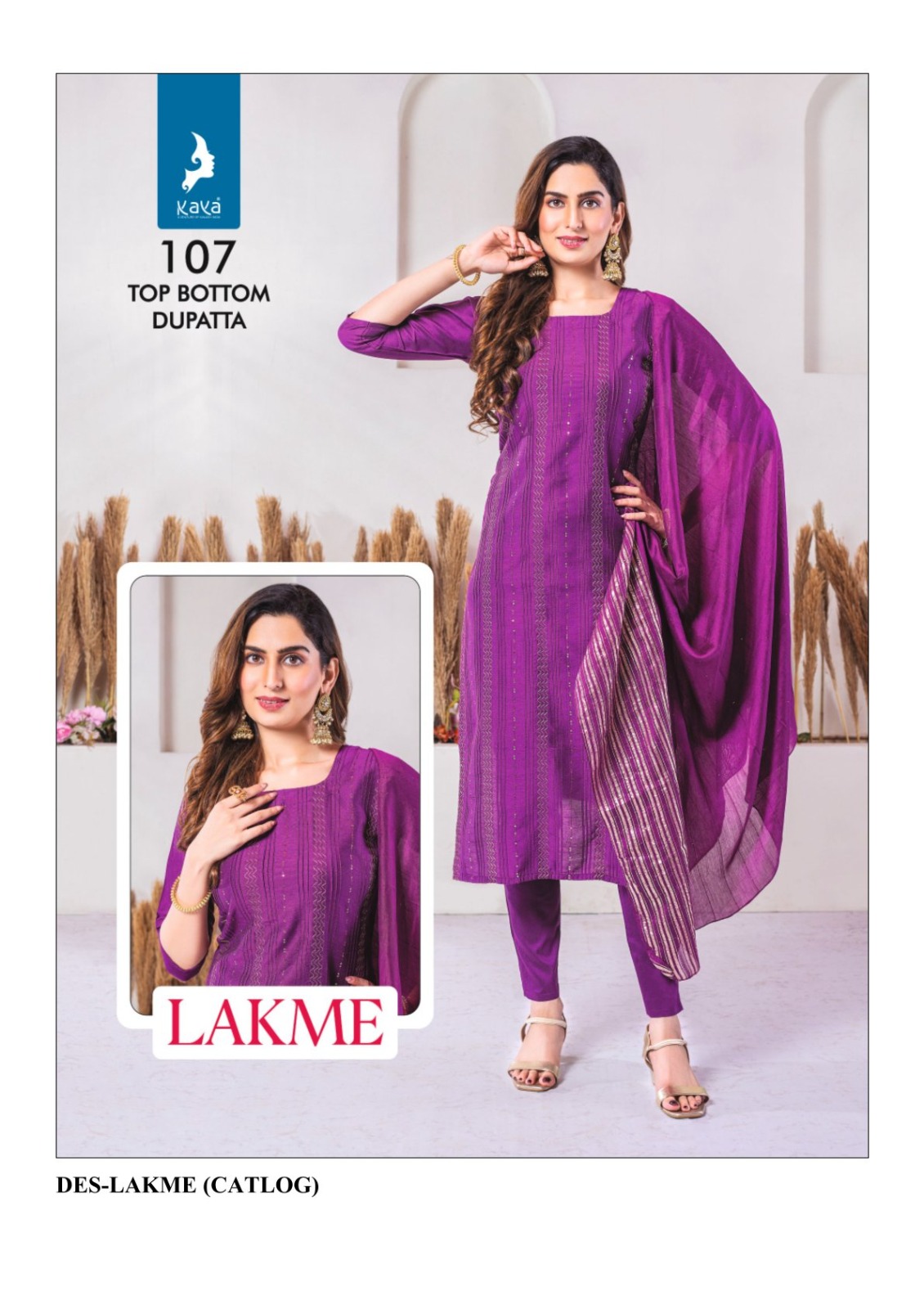 Kaya Lakme Long Slub Wholesale Kurti Bottom With Dupatta Collection - Image 6