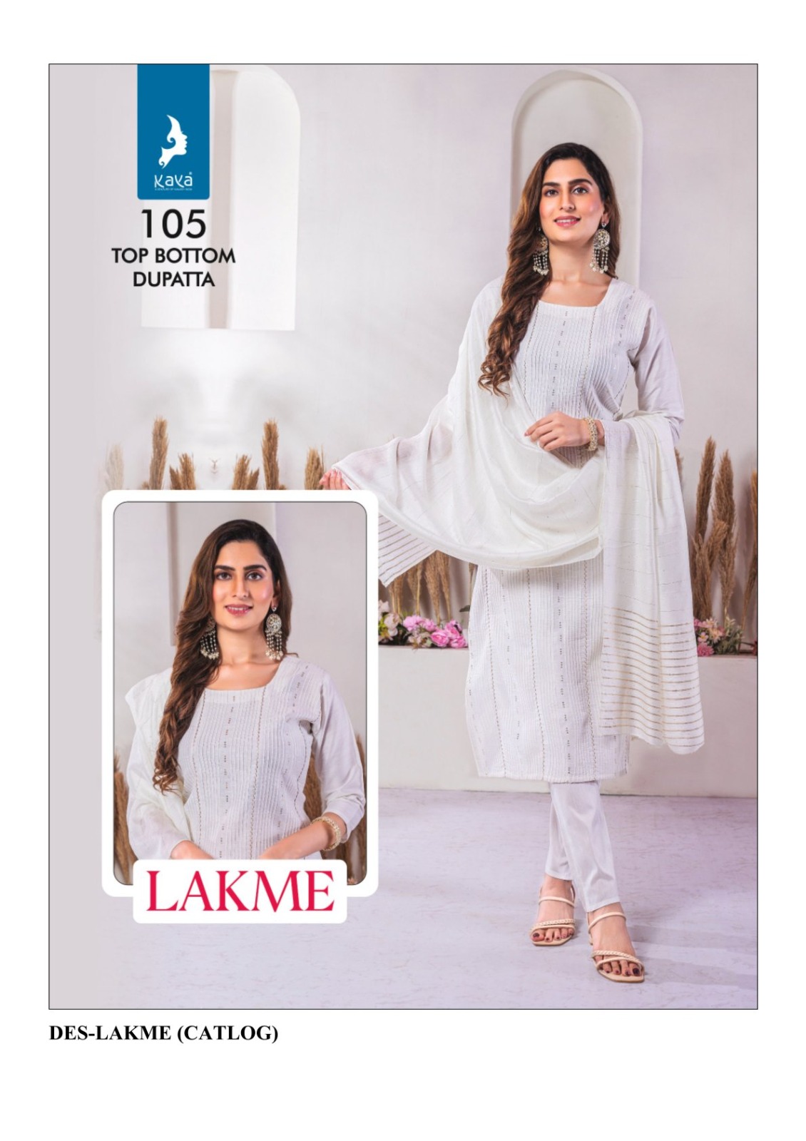 Kaya Lakme Long Slub Wholesale Kurti Bottom With Dupatta Collection - Image 7