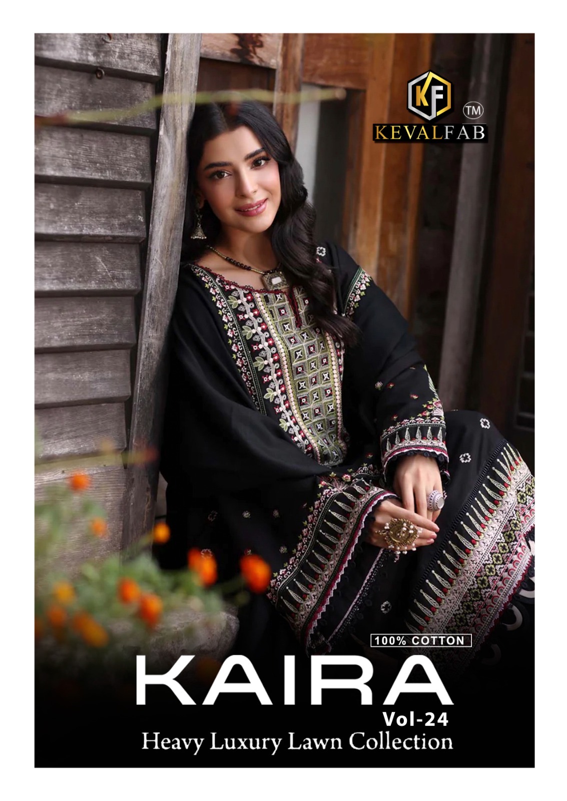 Keval Kaira Vol-24 Cotton Wholesale Karachi Dress Material Catalog