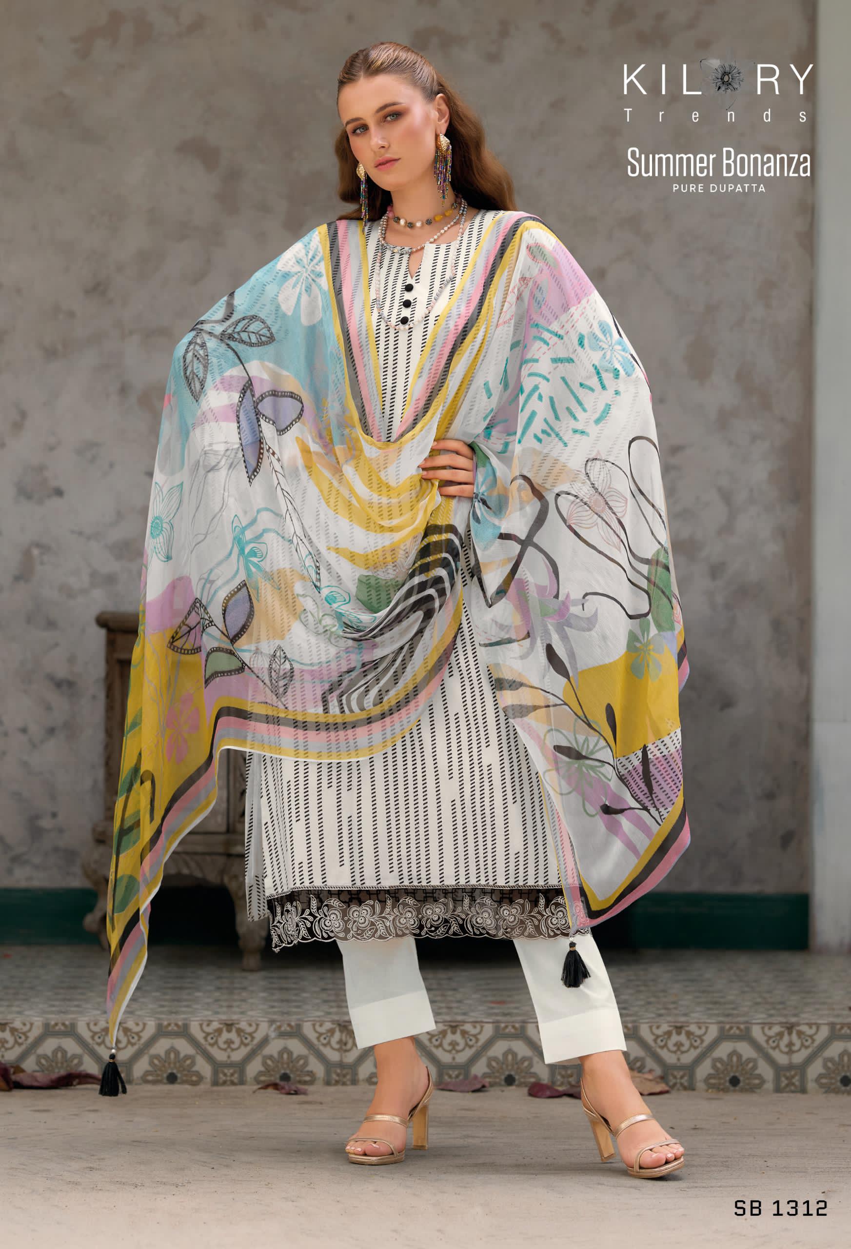 Kilory Trends Summer Bonanza Pure Lwan Cotton Wholesale Pakistani Salwar Suit Catalog - Image 2