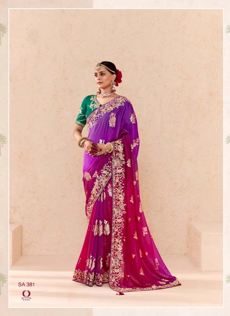 Kimora Shehnaai Viscose Bemberg Wholesale Designer Saree Catalog — Wholesale Sarees, Kimora wholesale from Surat - Gallery Image 2