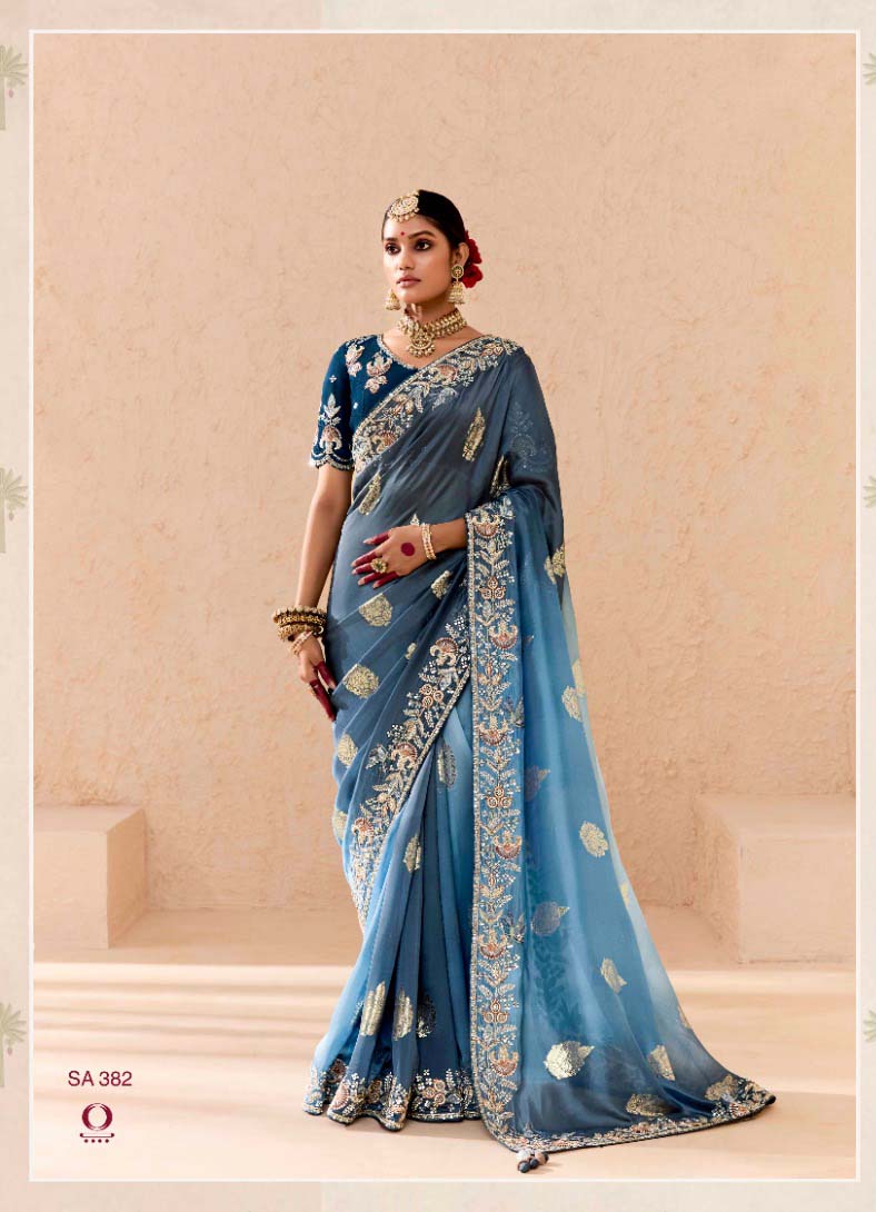 Kimora Shehnaai Viscose Bemberg Wholesale Designer Saree Catalog — Wholesale Sarees, Kimora wholesale from Surat - Gallery Image 3