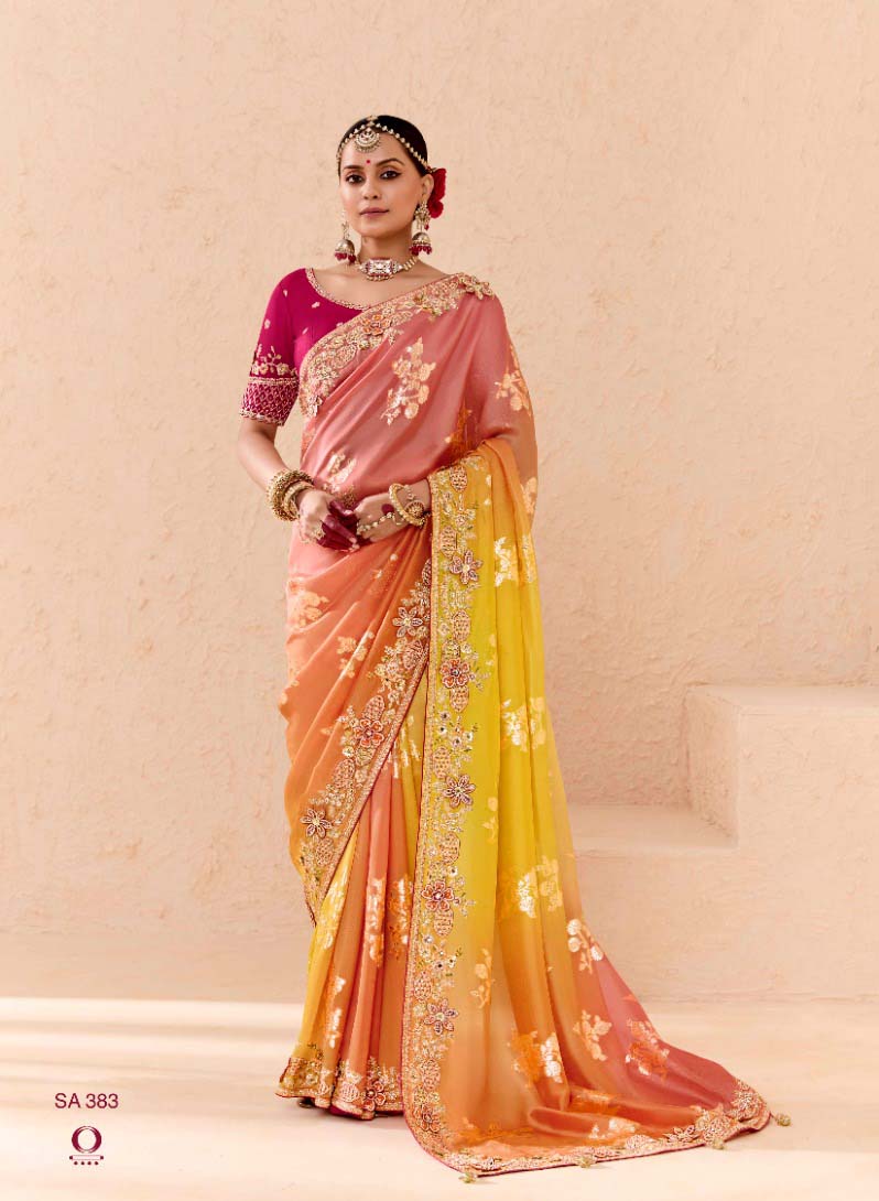 Kimora Shehnaai Viscose Bemberg Wholesale Designer Saree Catalog — Wholesale Sarees, Kimora wholesale from Surat - Gallery Image 4