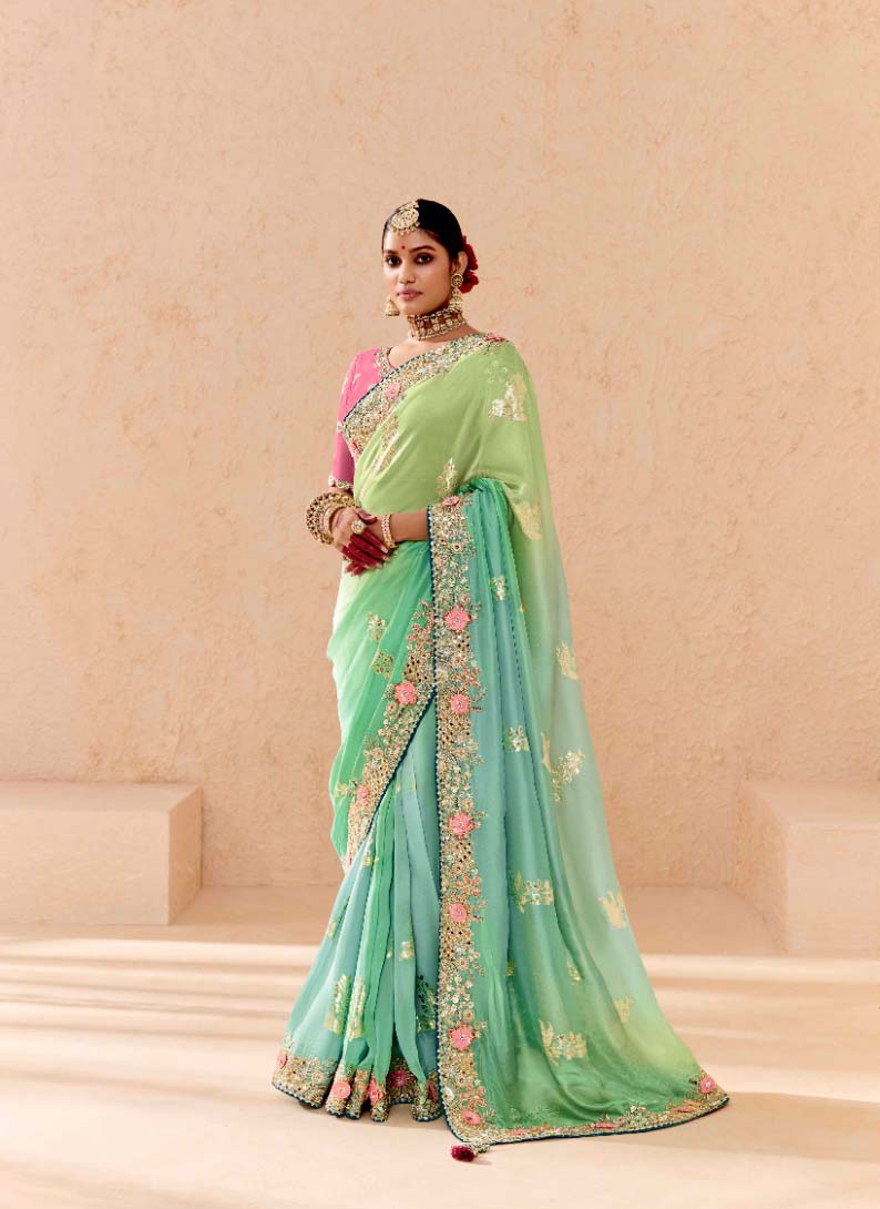 Kimora Shehnaai Viscose Bemberg Wholesale Designer Saree Catalog — Wholesale Sarees, Kimora wholesale from Surat - Gallery Image 5