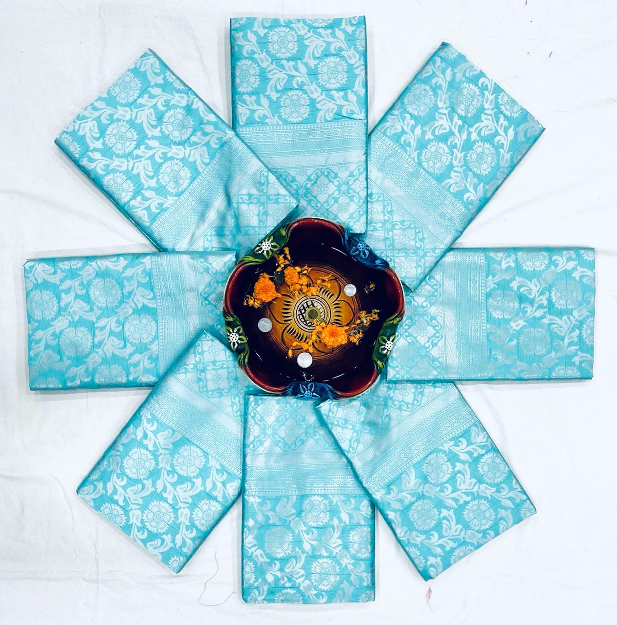 Kp-R Creation Kp-R:- 068 Soft Lichi Silk Wholesale Fancy Sarees Collection - Image 5