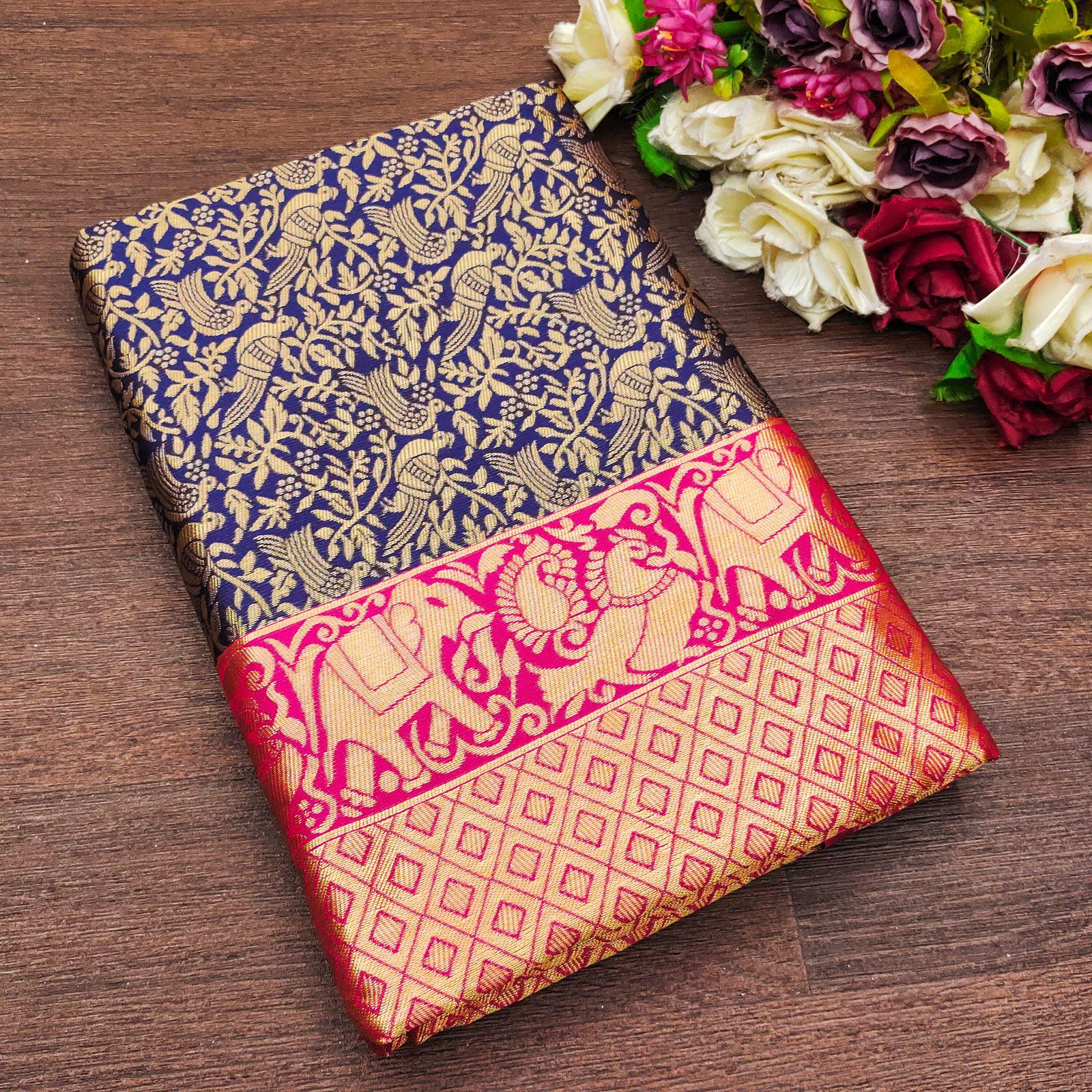 Kp-R Creation Kp-R- 215 Soft Lichi Silk Wholesale Sarees Collection - Image 3