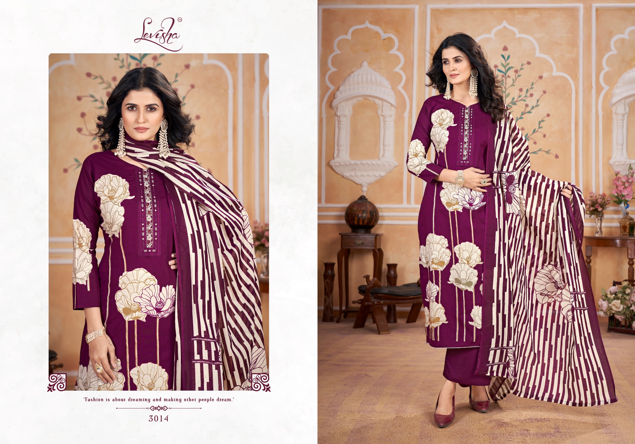 Levisha Dil-Bagh Cemrik Cotton Wholesale Fancy Salwar Suit Catalog - Image 2