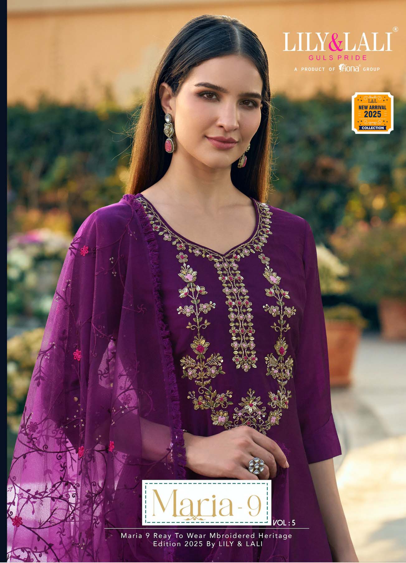 Lily & Lali Maria 9 Vol-5 Vichitra Silk Wholesale Readymade Salwar Suit Catalog