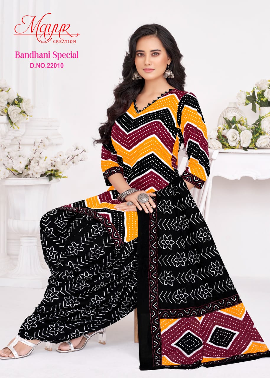 Mayur Bandhani Special Vol 22 Cotton Wholesale Dress Material Collection - Image 10