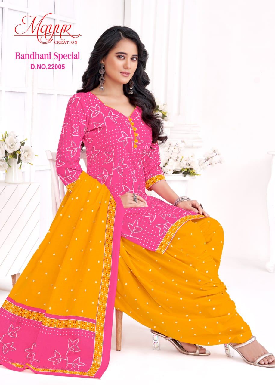 Mayur Bandhani Special Vol 22 Cotton Wholesale Dress Material Collection - Image 7