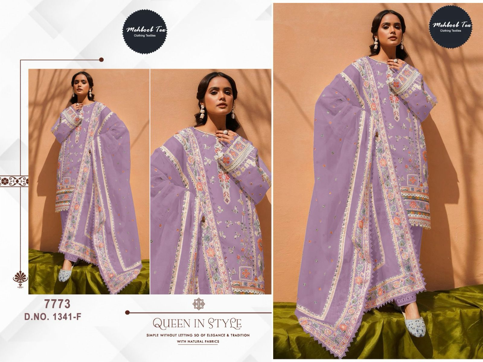 Mehboob Tex 1341 Cotton Wholesale Pakistani Salwar Suit Catalog - Image 2