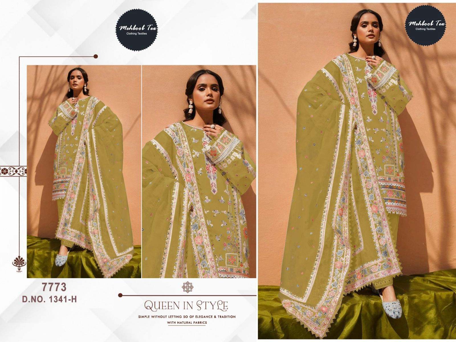 Mehboob Tex 1341 Cotton Wholesale Pakistani Salwar Suit Catalog - Image 3