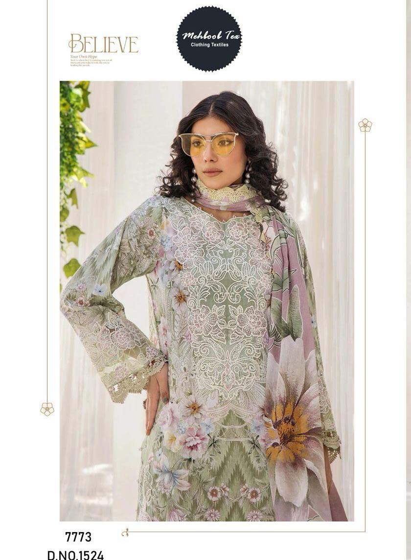 Mehboob Tex 1522 To 1526 Chiffon Dupatta Wholesale Pakistani Salwar Suit Catalog