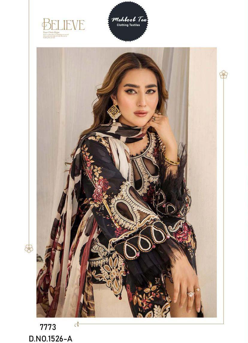 Mehboob Tex 1522 To 1526 Cotton Dupatta Wholesale Pakistani Salwar Suit Catalog