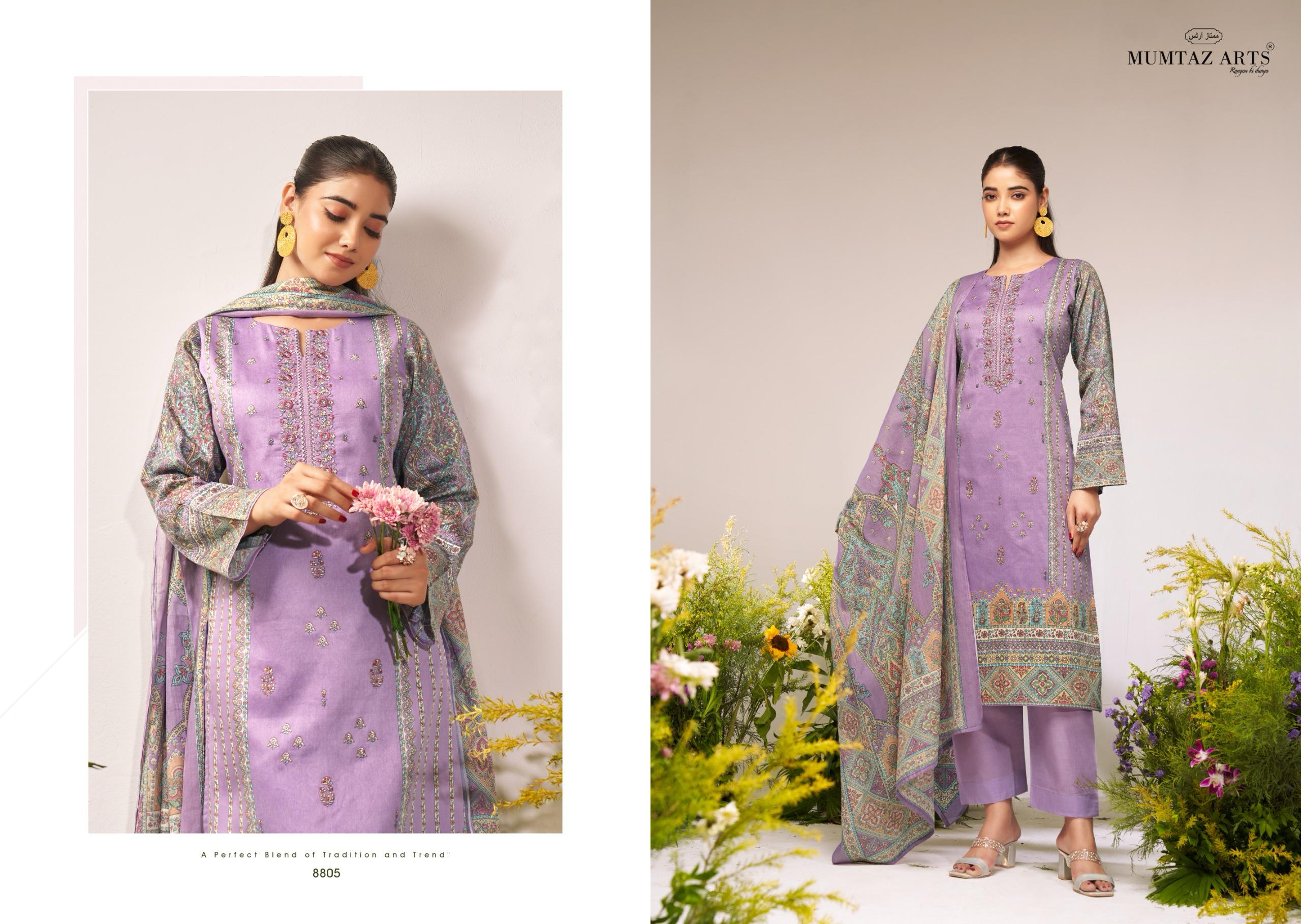 Mumtaz Flower Valley Series 8801 Digital Printed Wholesale Pakistani Salwar Suit Collection - Image 3