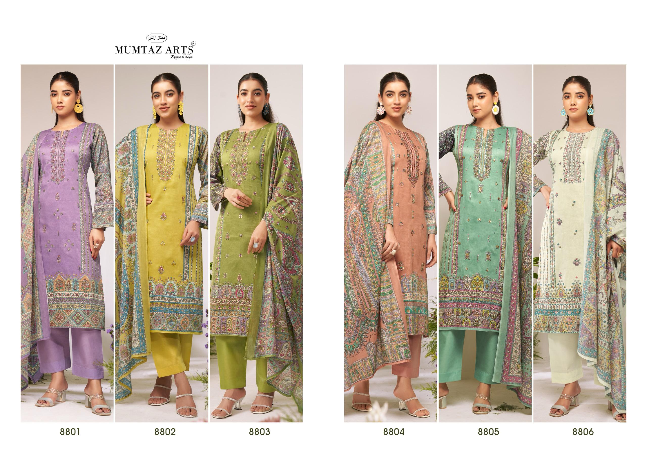 Mumtaz Flower Valley Series 8801 Digital Printed Wholesale Pakistani Salwar Suit Collection - Image 9