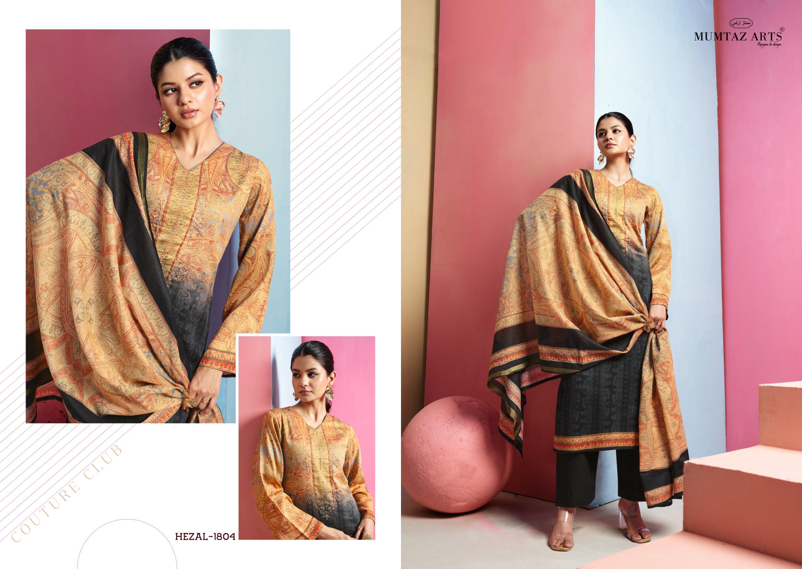 Mumtaz Hazel Jam Satin Digital Printed Wholesale Dress Material Collection - Image 2