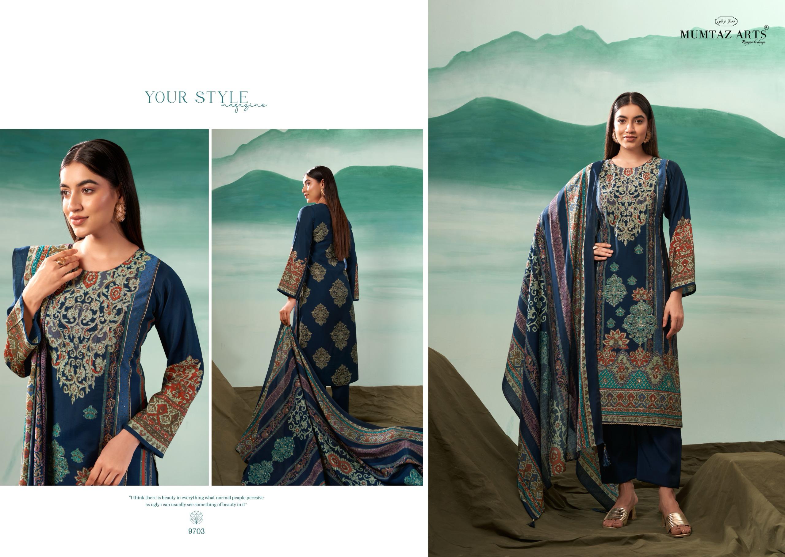 Mumtaz Mizaaz Maslin Digital Printed Wholesale Pakistani Dress Material Collection - Image 2