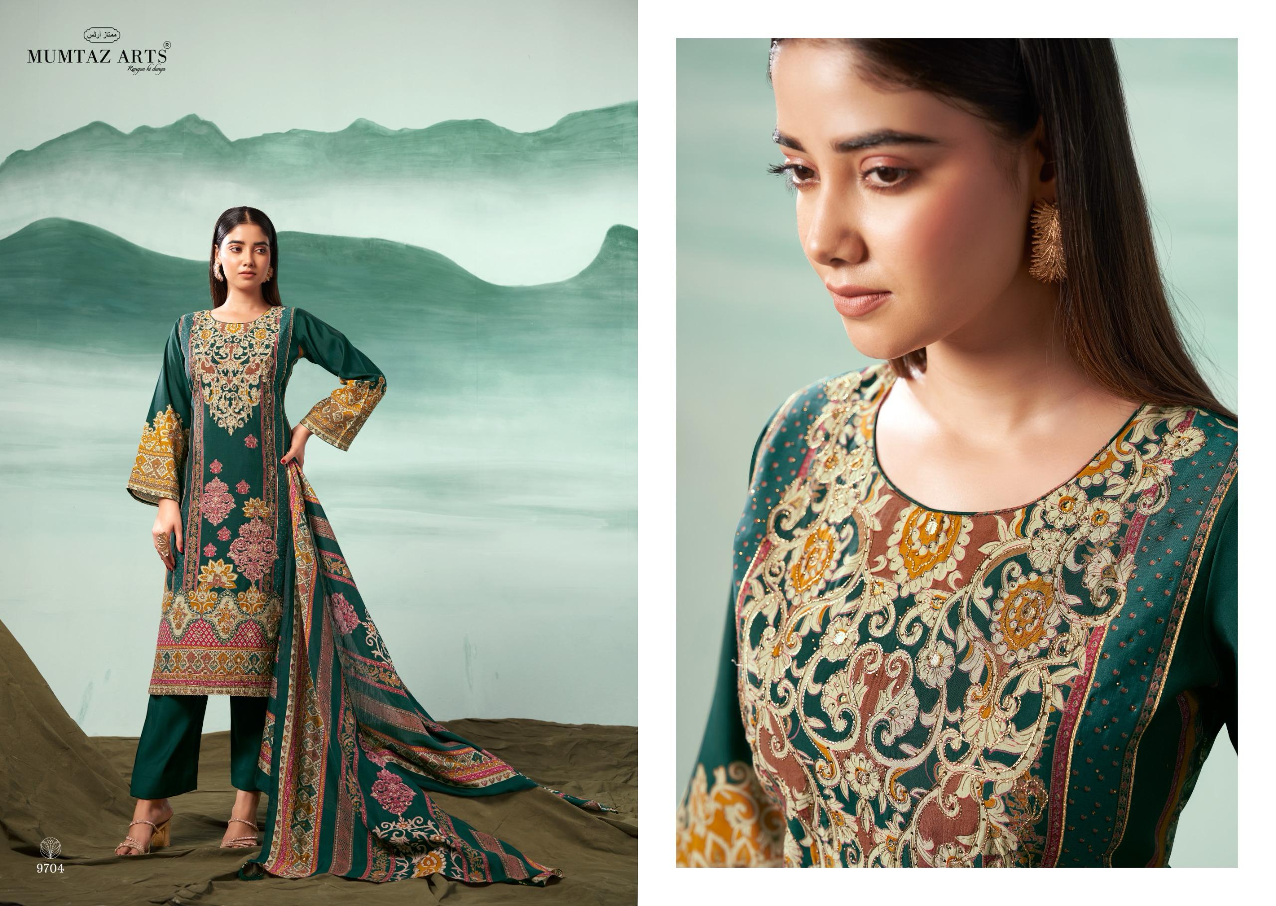 Mumtaz Mizaaz Maslin Digital Printed Wholesale Pakistani Dress Material Collection - Image 3