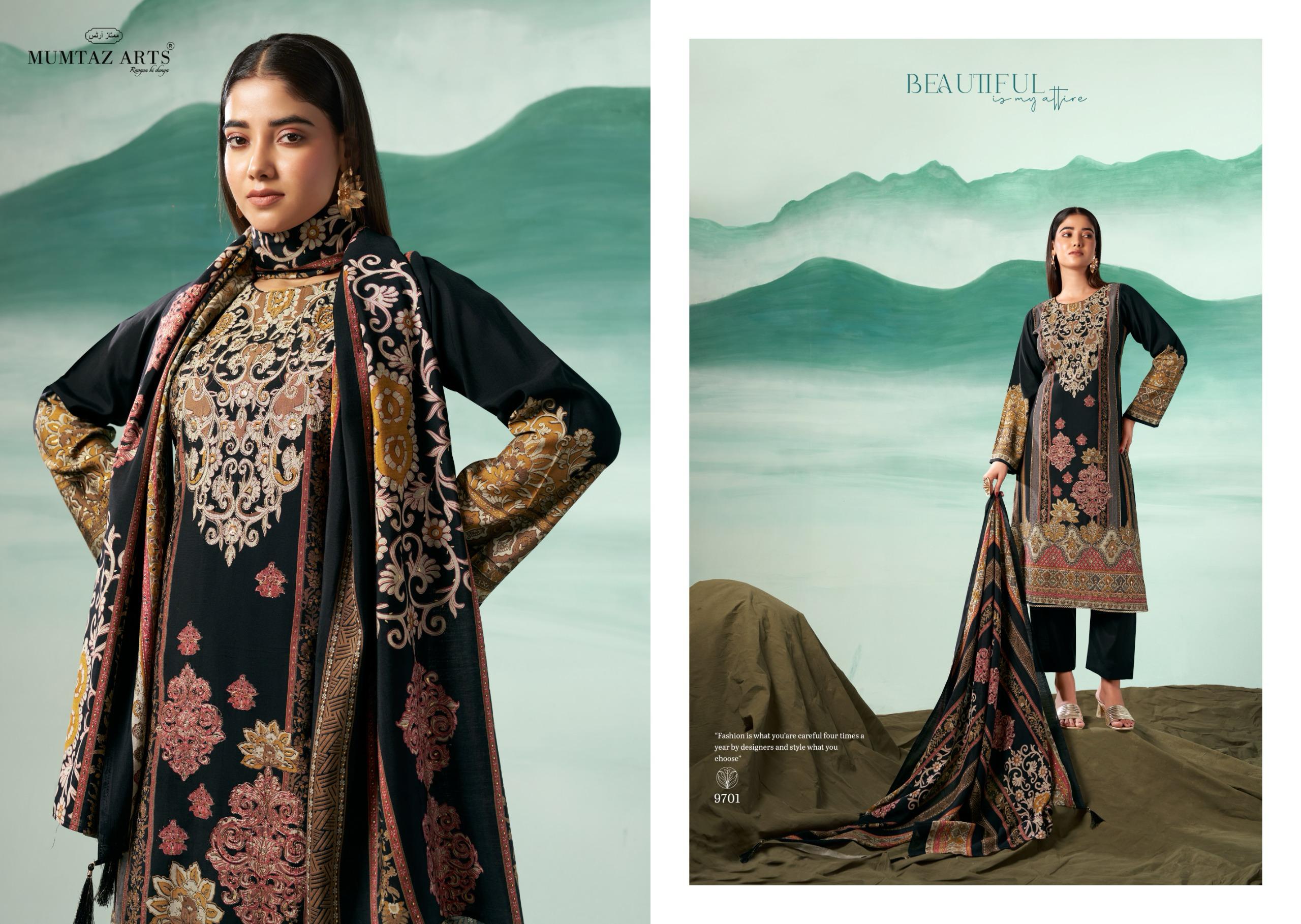 Mumtaz Mizaaz Maslin Digital Printed Wholesale Pakistani Dress Material Collection - Image 5