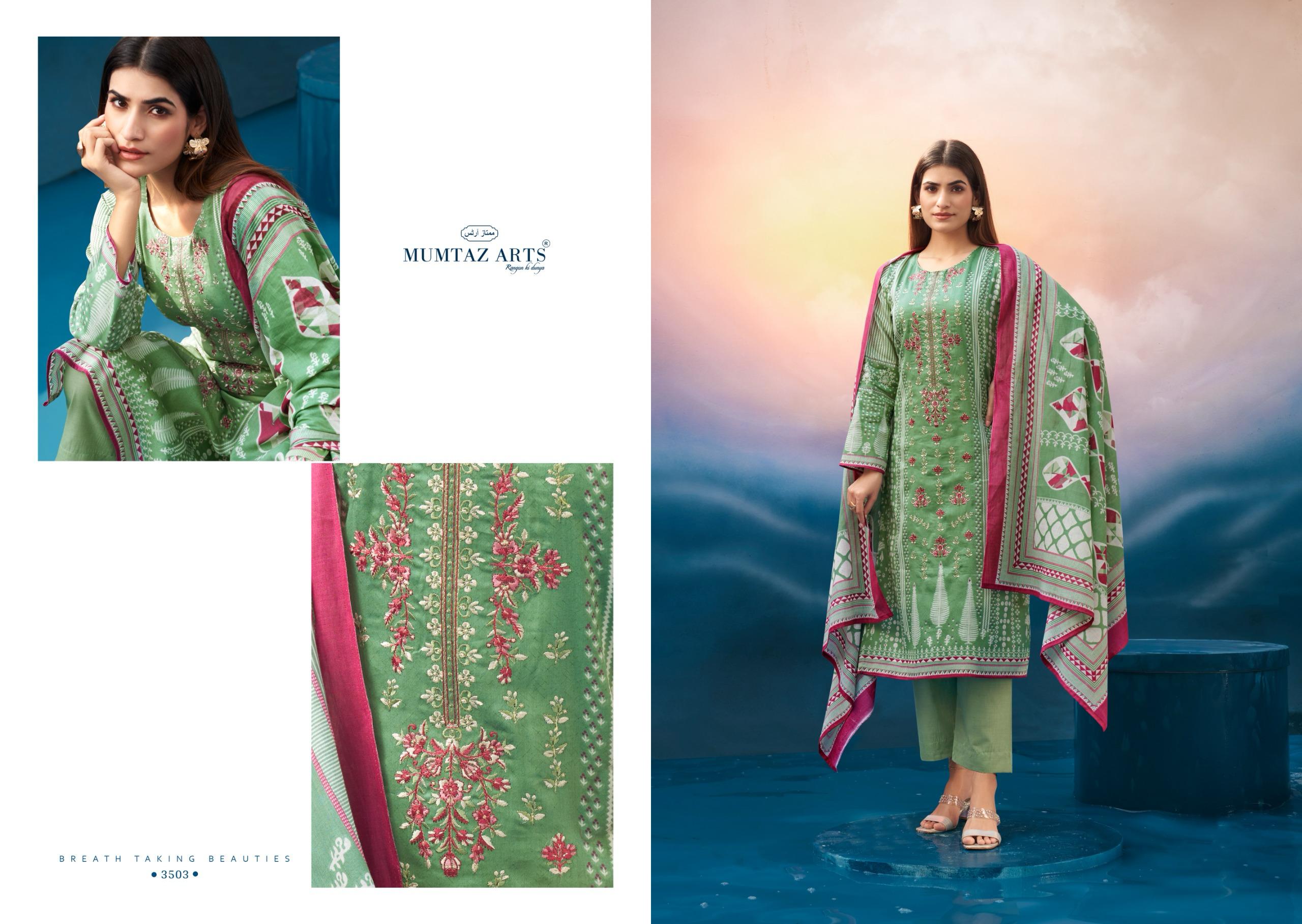 Mumtaz Noor E Jahan Jam Satin Digital Printed Wholesale Pakistani Eid Collection - Image 3