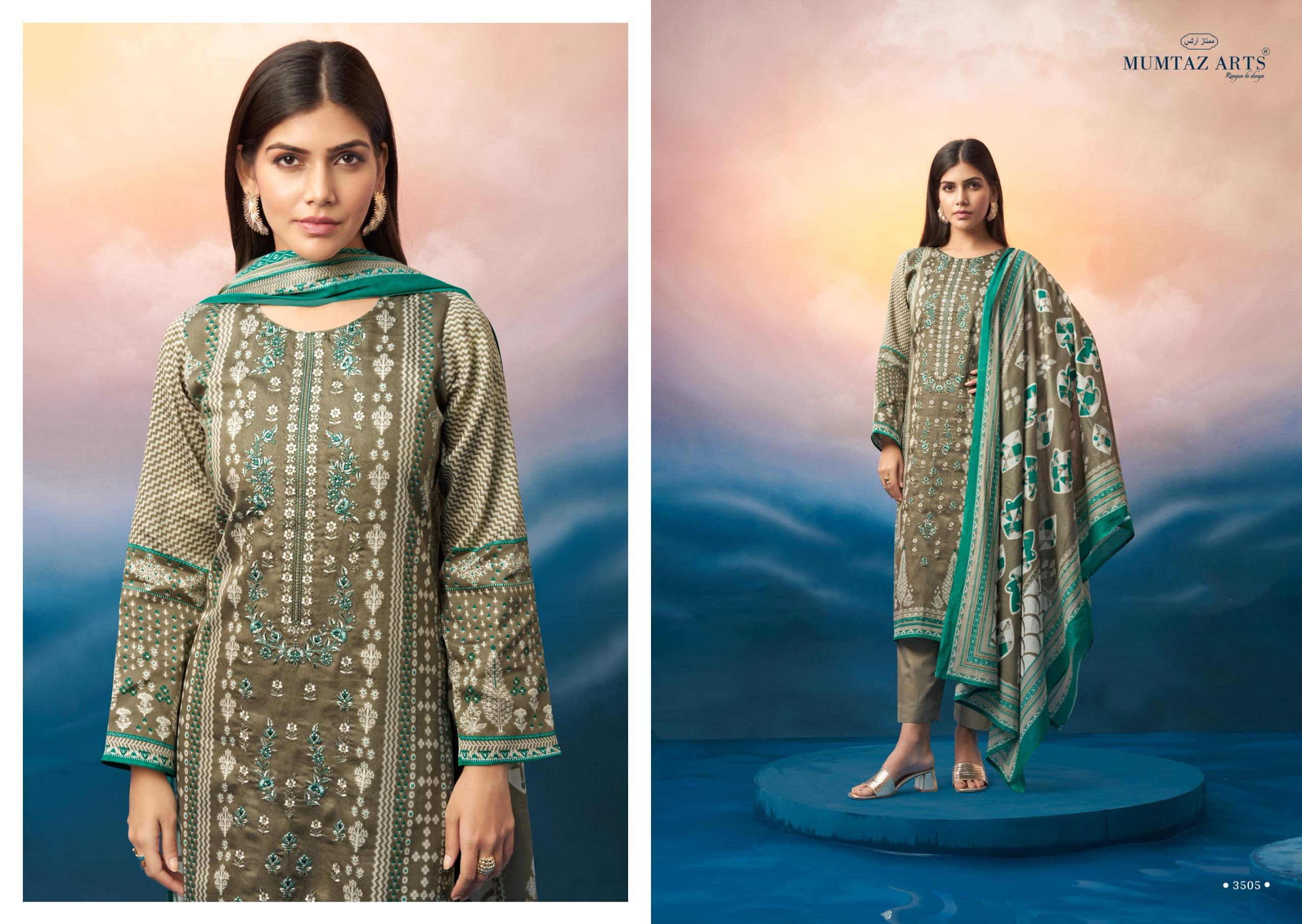 Mumtaz Noor E Jahan Jam Satin Digital Printed Wholesale Pakistani Eid Collection - Image 5
