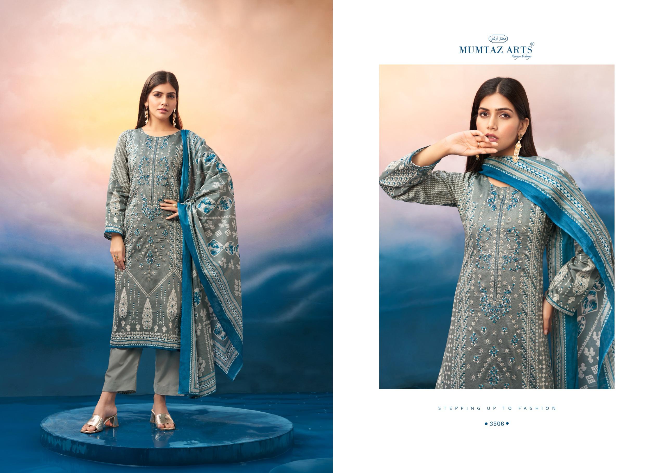 Mumtaz Noor E Jahan Jam Satin Digital Printed Wholesale Pakistani Eid Collection - Image 6