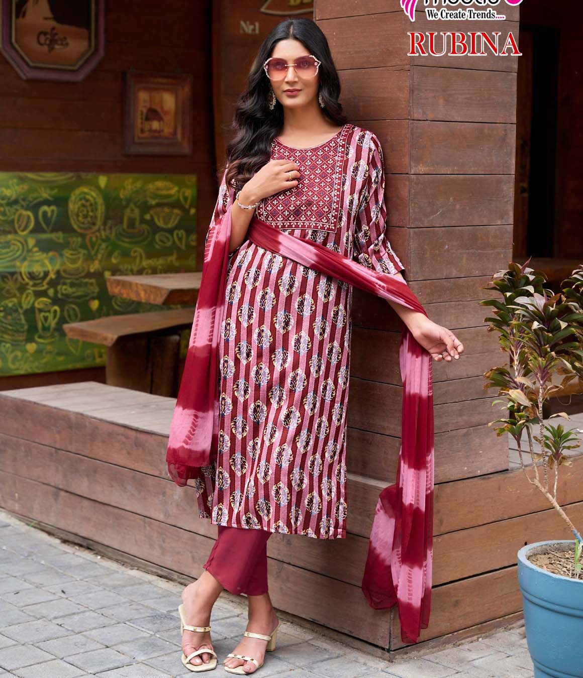 Mystic 9 Rubina Vol 7 Rayon Wholesale Kurti Bottom With Dupatta Catalog