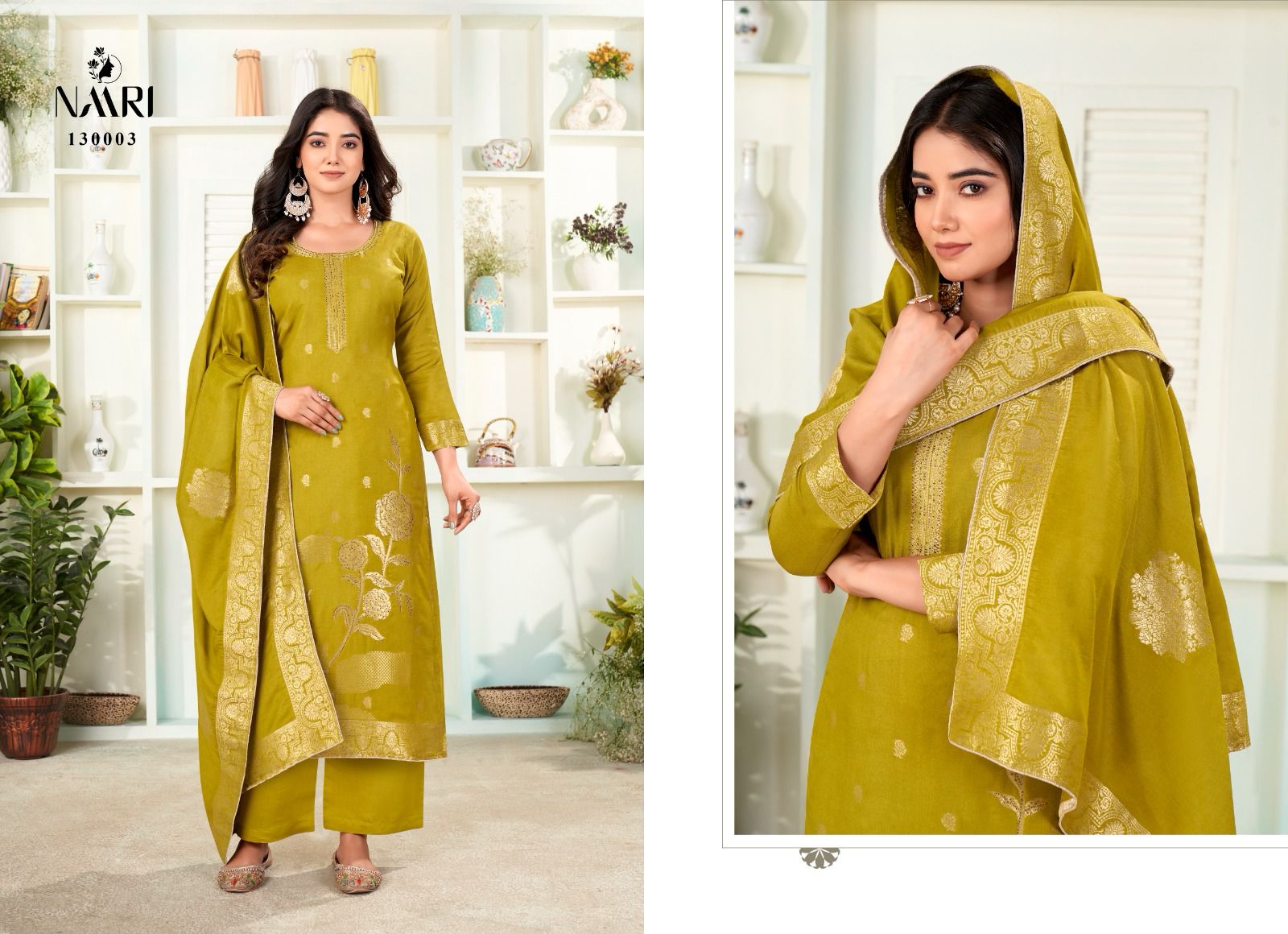 Naari Bliss Pure Muslin Jacard Wholesale Fancy Salwar Suit Collection - Image 4