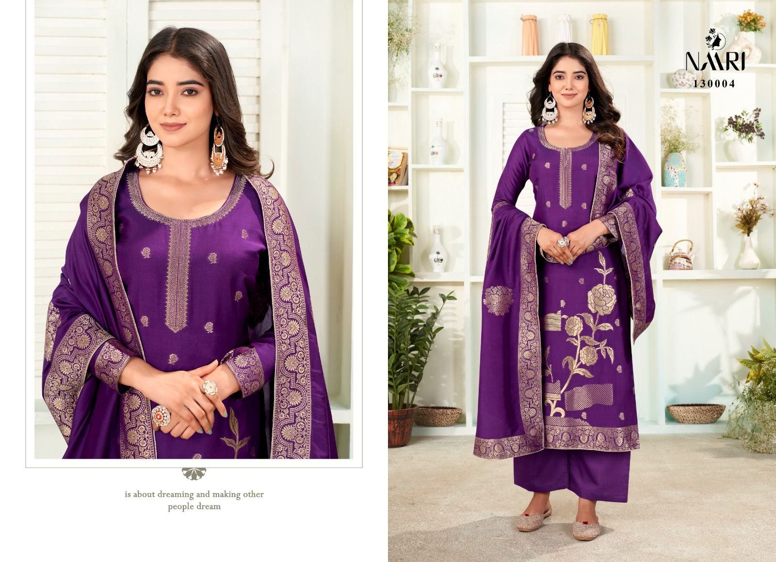 Naari Bliss Pure Muslin Jacard Wholesale Fancy Salwar Suit Collection - Image 5