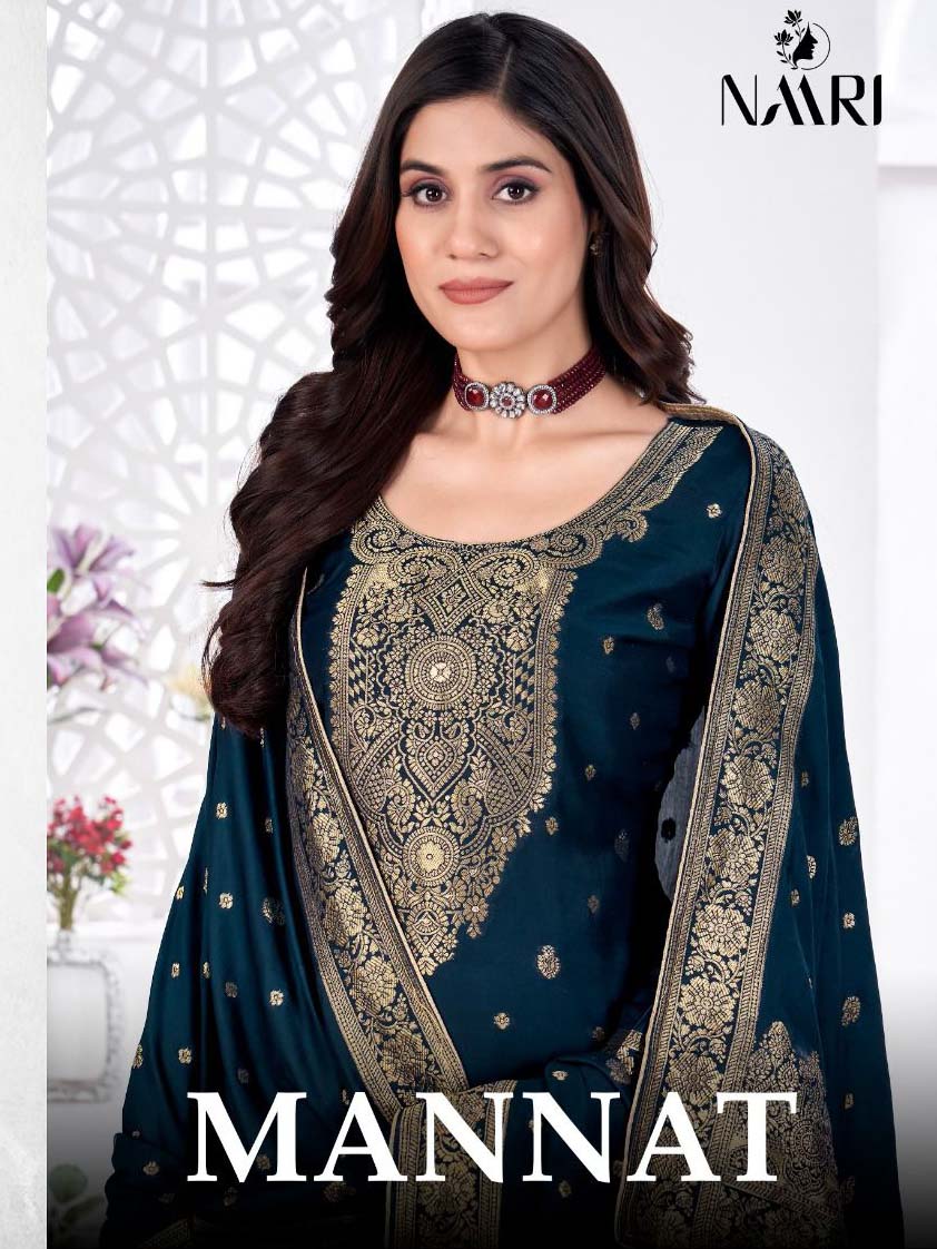 Naari Mannat Pure Muslin Jacard Wholesale Designer Salwar Suit Catalog