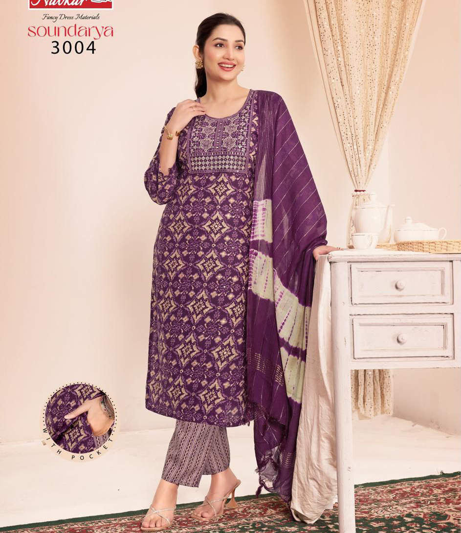 Navkar Soundarya Vol 3 Capsule Foil Printed Wholesale Readymade Salwar Suit Catalog