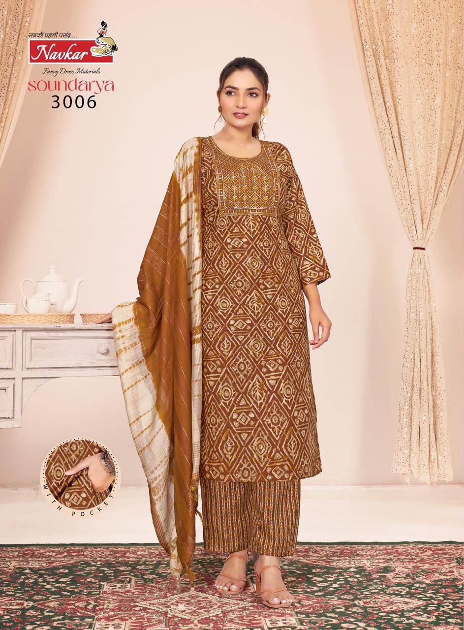 Navkar Soundarya Vol 3 Capsule Foil Printed Wholesale Readymade Salwar Suit Catalog - Image 6