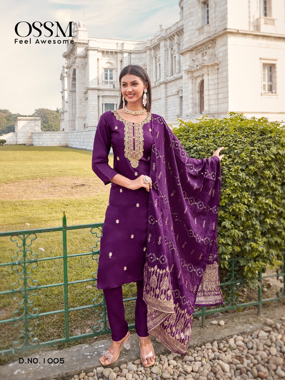 Ossm Meera 1 Viscose Russian/ Dola Silk Wholesale Readymade Salwar Suit Catalog - Image 4
