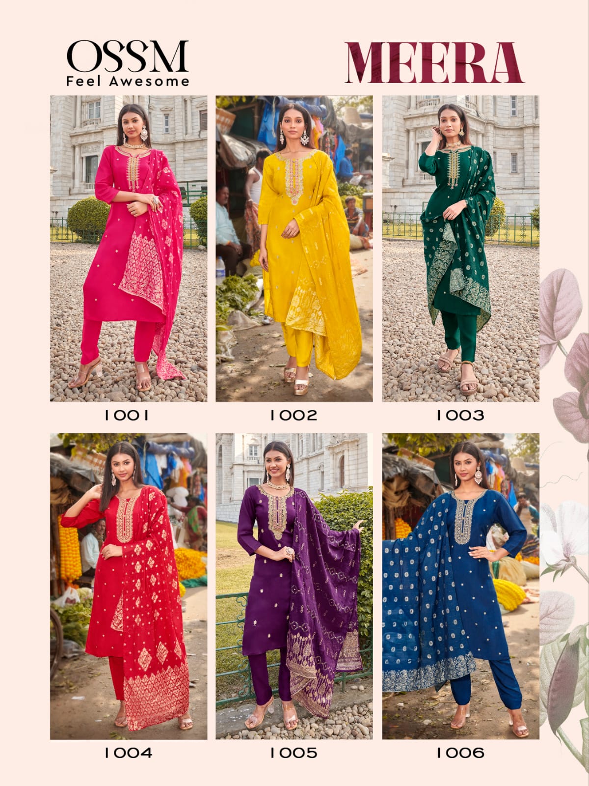 Ossm Meera 1 Viscose Russian/ Dola Silk Wholesale Readymade Salwar Suit Catalog - Image 7