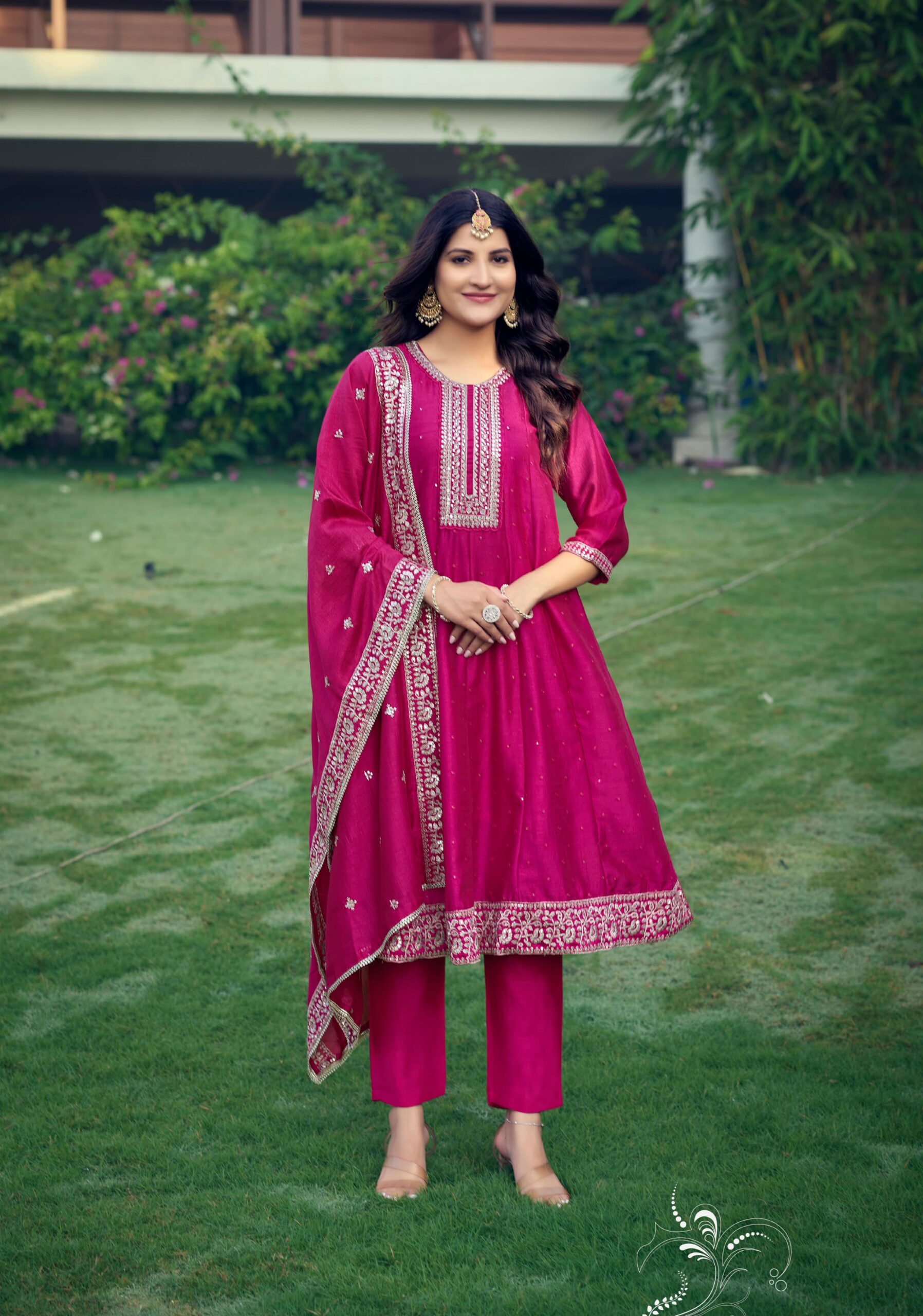 Ossm Shayra Vichitra Silk Wholesale Kurti Bottom With Dupatta Collection - Image 2