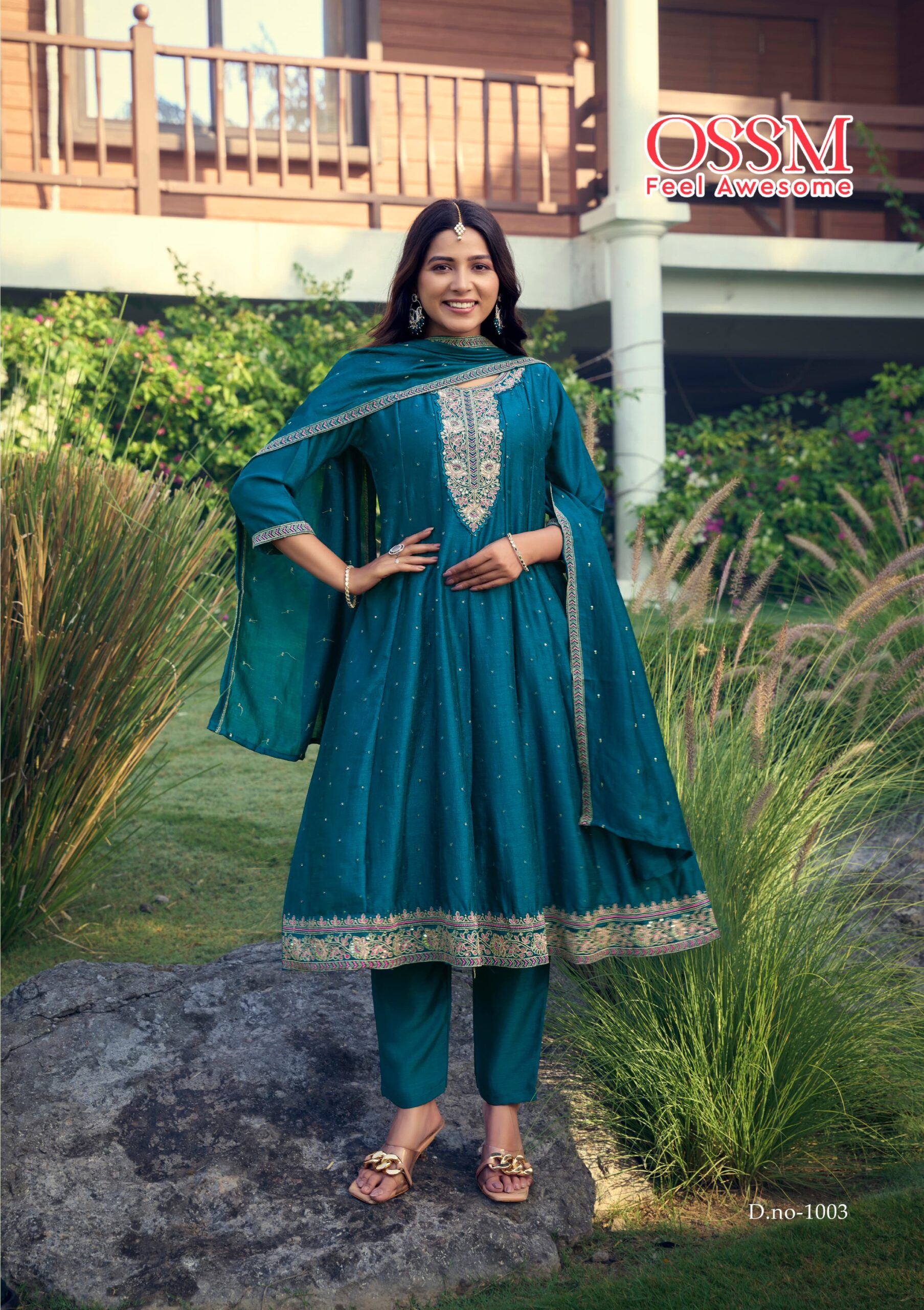 Ossm Shayra Vichitra Silk Wholesale Kurti Bottom With Dupatta Collection - Image 3