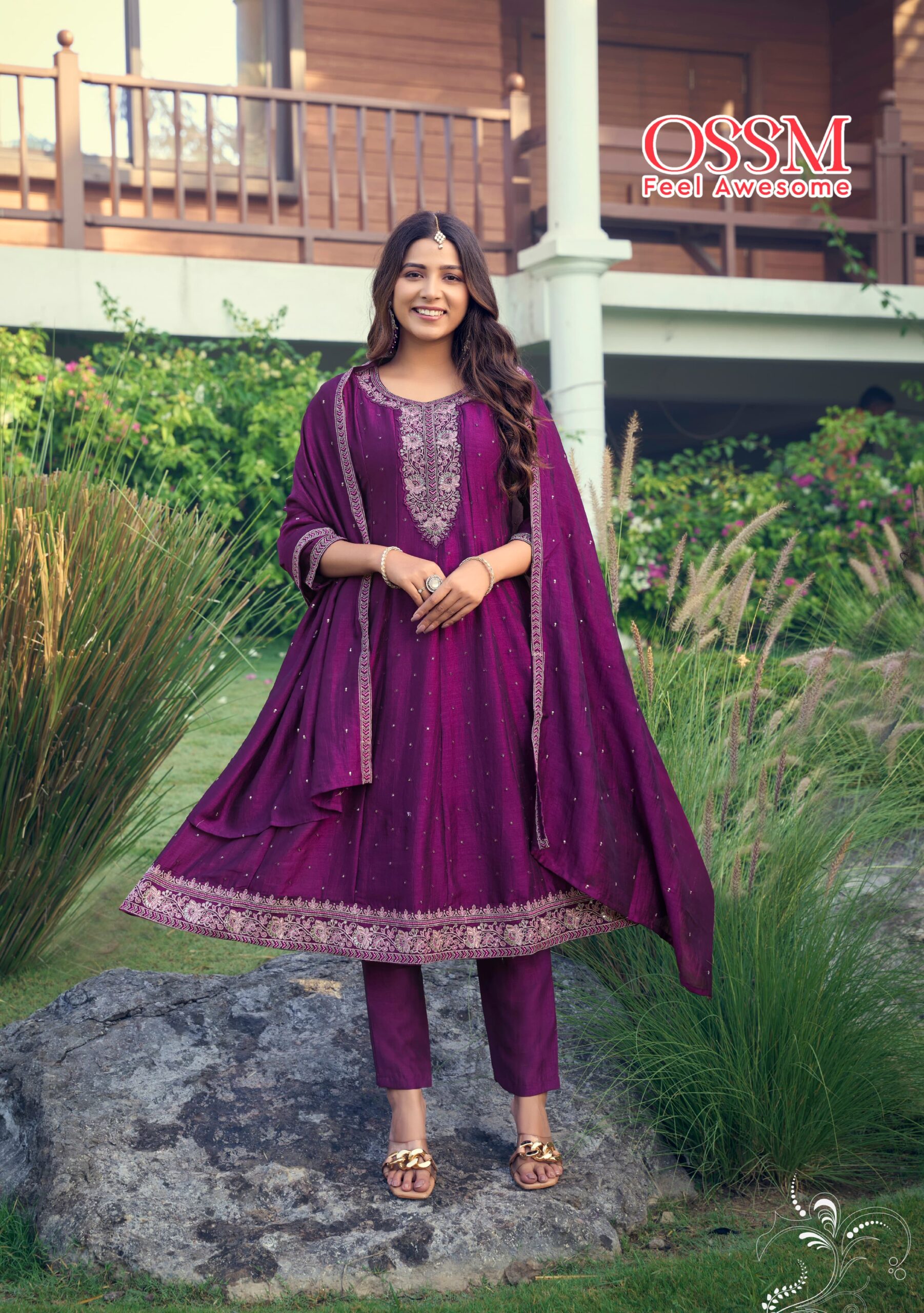 Ossm Shayra Vichitra Silk Wholesale Kurti Bottom With Dupatta Collection - Image 7