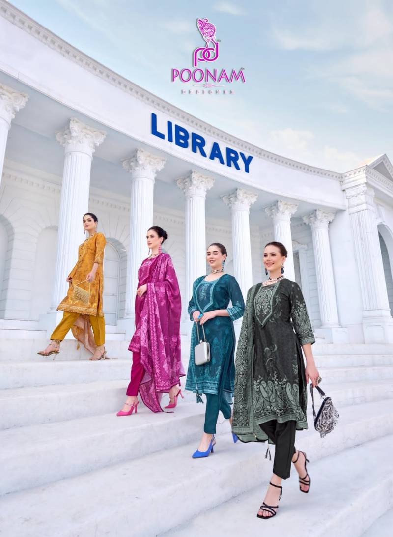 Poonam Library Digital Printed Wholesale Kurti Bottom With Dupatta Collection